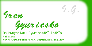 iren gyuricsko business card